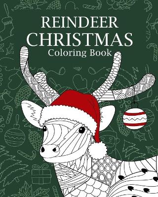 Book cover for Reindeer Christmas Coloring Book