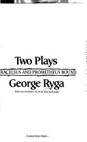 Book cover for Two Plays