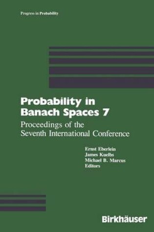 Cover of Probability in Banach Spaces 7