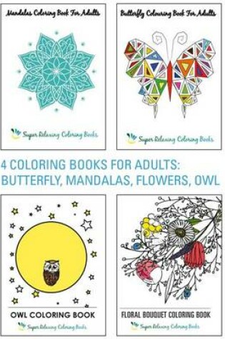 Cover of 4 Coloring Books for Adults