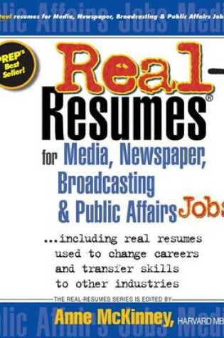 Cover of Real-Resumes for Media, Newspaper, Broadcasting & Public Affairs Jobs...