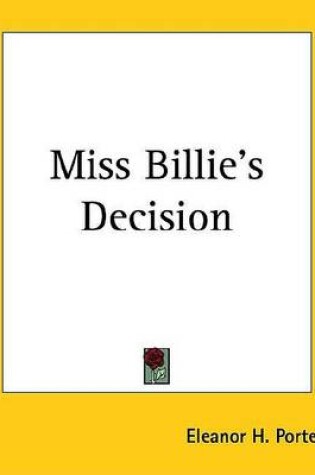 Cover of Miss Billie's Decision