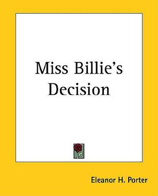Book cover for Miss Billie's Decision