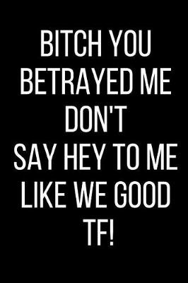 Book cover for Bitch You Betrayed Me Don't Say Hey To Me Like We Good TF!
