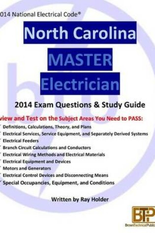 Cover of North Carolina 2014 Master Electrician Study Guide