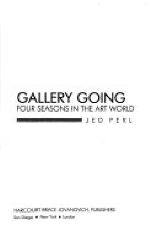 Cover of Gallery Going
