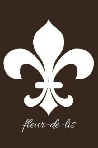 Cover of fleur-de-lis in Chocolate Brown - Blank Notebook with Fleur de Lis Corners 6x9