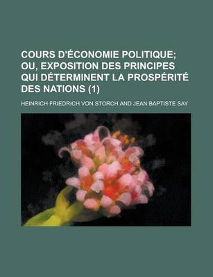 Book cover for Cours D'Economie Politique (1)