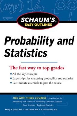 Cover of Schaum's Easy Outline of Probability and Statistics, Revised Edition