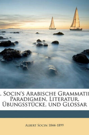 Cover of A. Socin's Arabische Grammatik, Paradigmen, Literatur, Ubungsstucke, Und Glossar