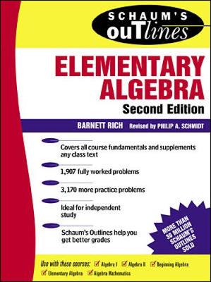 Book cover for Schaum's Outline of Elementary Algebra