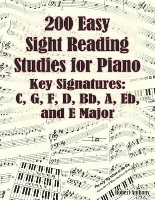 Book cover for 200 Easy Sight Reading Studies for Piano