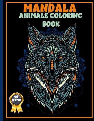 Book cover for Mandala Animals Coloring Book