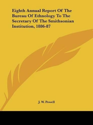 Book cover for Eighth Annual Report of the Bureau of Ethnology to the Secretary of the Smithsonian Institution, 1886-87