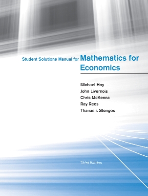 Cover of Student Solutions Manual for Mathematics for Economics