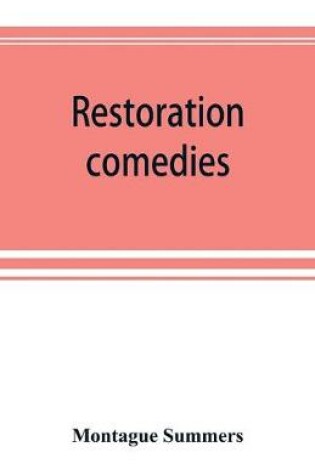 Cover of Restoration comedies