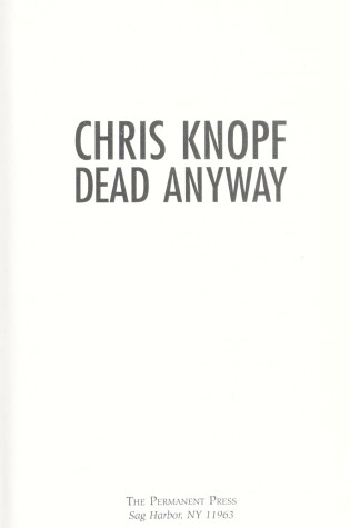 Cover of Dead Anyway