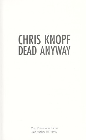 Book cover for Dead Anyway