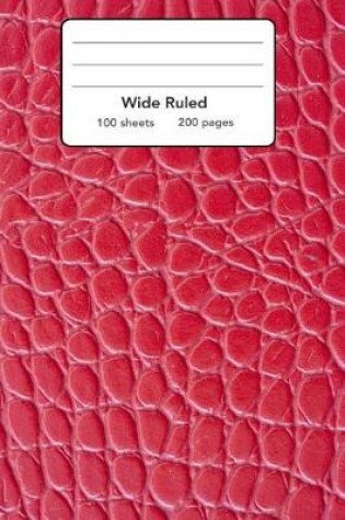 Cover of Wide Ruled Composition Notebook 6" x 9". Snake Skin Texture Pattern Close Up