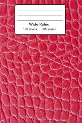 Book cover for Wide Ruled Composition Notebook 6" x 9". Snake Skin Texture Pattern Close Up