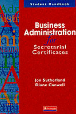 Cover of Business Administration for Secretarial Certificates