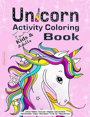 Book cover for Unicorn Activity Coloring Book for Kids and Adults