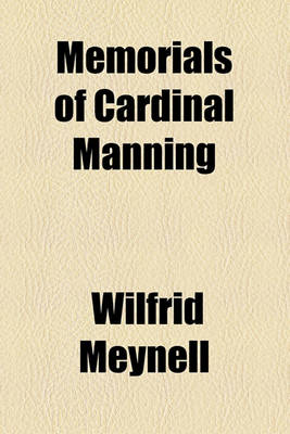 Book cover for Memorials of Cardinal Manning