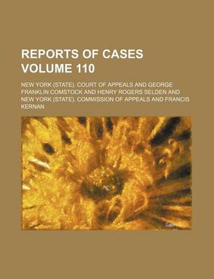 Book cover for Reports of Cases Volume 110