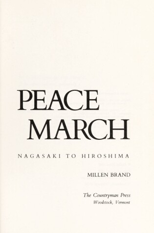 Cover of Peace March, Nagasaki to Hiroshima