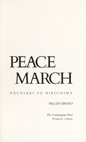 Book cover for Peace March, Nagasaki to Hiroshima