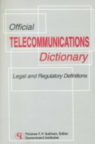 Cover of Official Telecommunications Dictionary