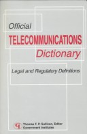 Book cover for Official Telecommunications Dictionary