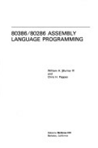 Cover of 80386/80286 Assembly Language Programming