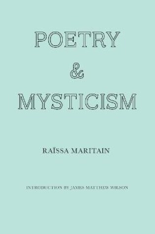 Cover of Poetry and Mysticism