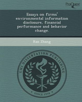 Book cover for Essays on Firms' Environmental Information Disclosure