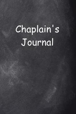 Book cover for Chaplain's Journal Chalkboard Design