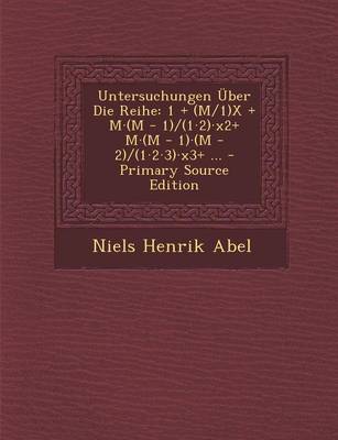 Book cover for Untersuchungen Uber Die Reihe