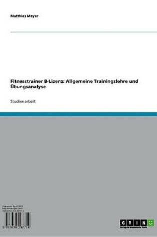 Cover of Fitnesstrainer B-Lizenz