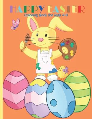 Book cover for HAPPY easter coloring book for Kids 4-8