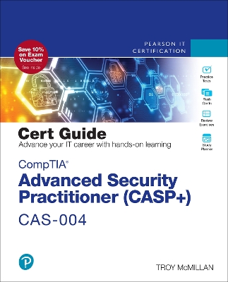 Book cover for CompTIA Advanced Security Practitioner (CASP+) CAS-004 Cert Guide