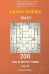 Book cover for Puzzles for Brain - Jigsaw Sudoku 200 Easy to Medium Puzzles 10x10 vol. 15