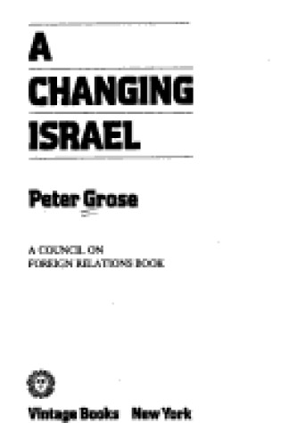 Cover of A Changing Israel