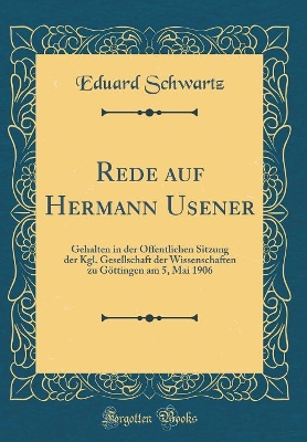 Book cover for Rede Auf Hermann Usener