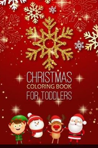 Cover of christmas coloring book for toddlers