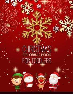 Book cover for christmas coloring book for toddlers