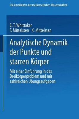 Book cover for Analytische Dynamik Der Punkte Und Starren Koerper