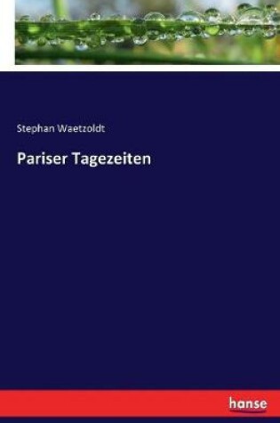 Cover of Pariser Tagezeiten