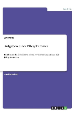 Book cover for Aufgaben einer Pflegekammer