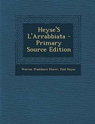 Book cover for Heyse's L'Arrabbiata