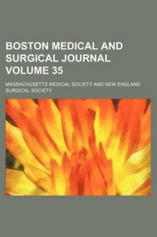 Cover of Boston Medical and Surgical Journal Volume 35